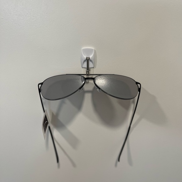 Half Rim Aviator Sunglasses Unisex Adults, Black - Picture 7 of 7